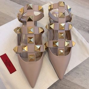 Valentino Roman Stud Calfskin Ballet